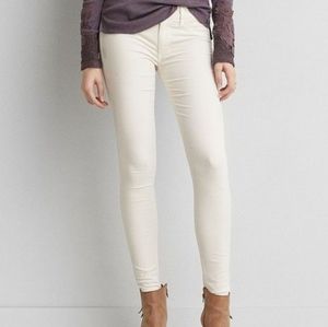 American Eagle white velvet pants
